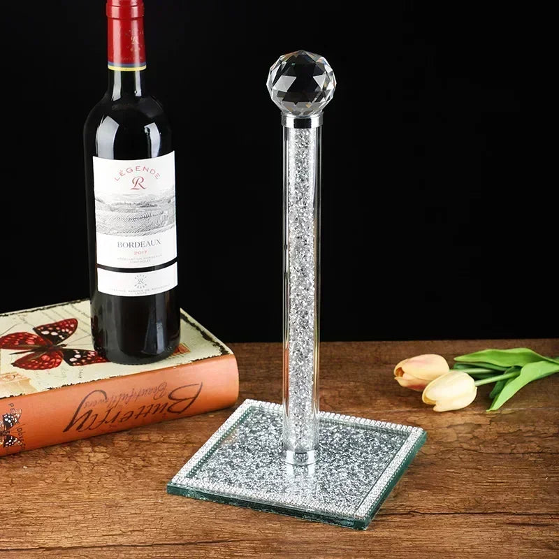 Toilettenpapierhalter Kristall – Glitzer Chrome Design Bad