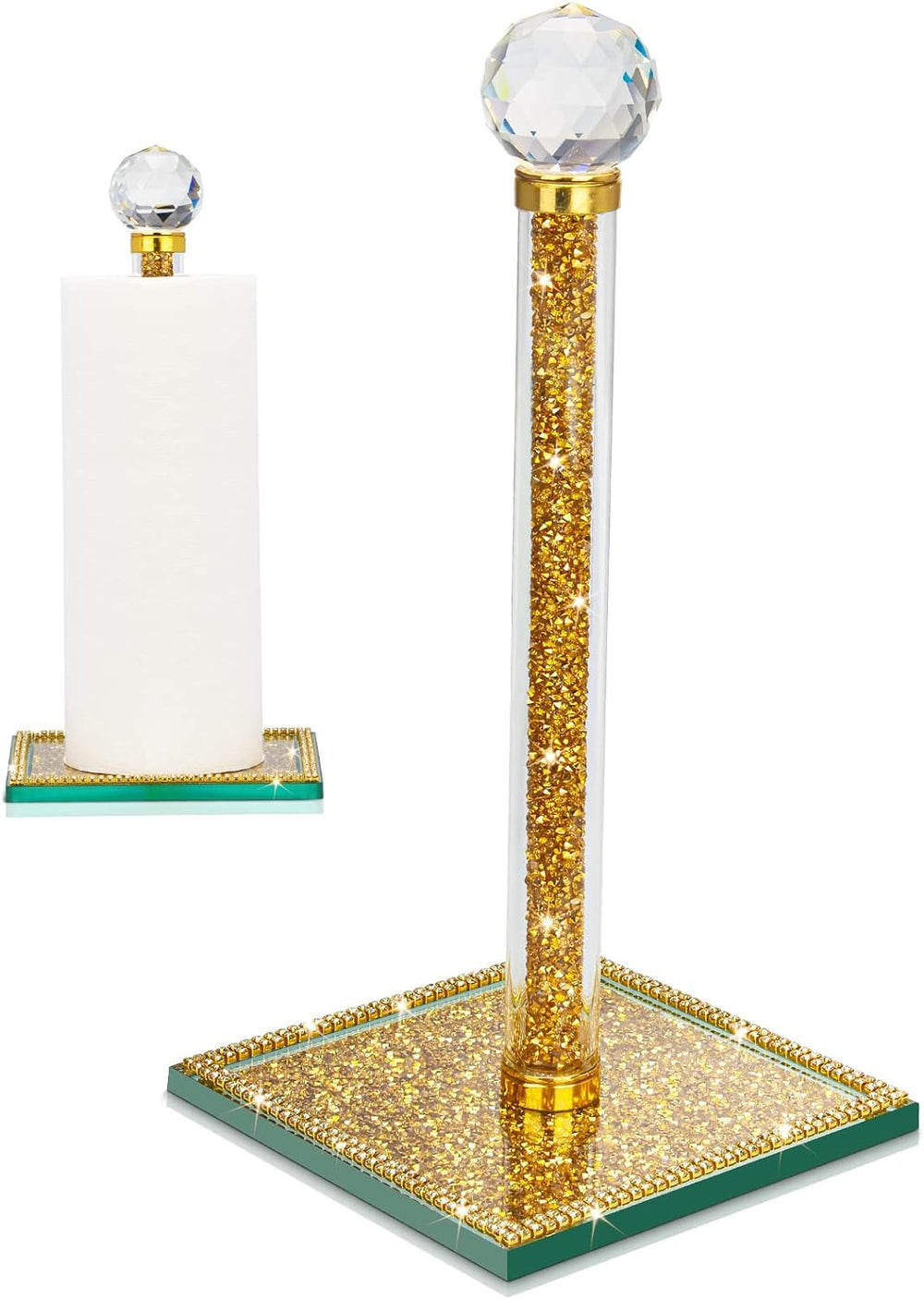 Toilettenpapierhalter Kristall – Glitzer Chrome Design Bad