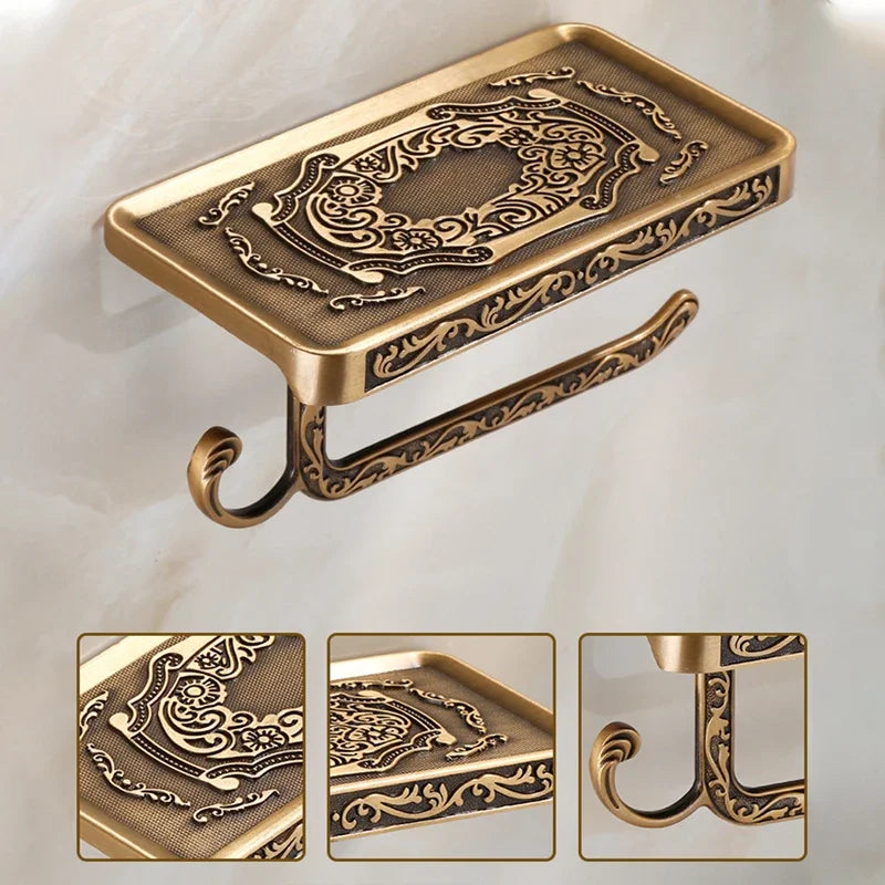 Toilettenpapierhalter – Vintage Aluminium – Wandmontage