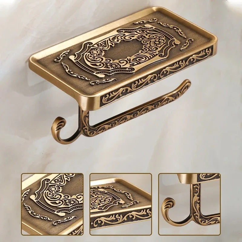 Toilettenpapierhalter – Vintage Aluminium – Wandmontage