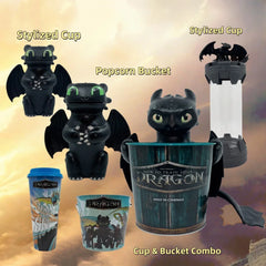 Toothless Dekorationsbecher – Stilisiertes Anime-Design 50°C Limit