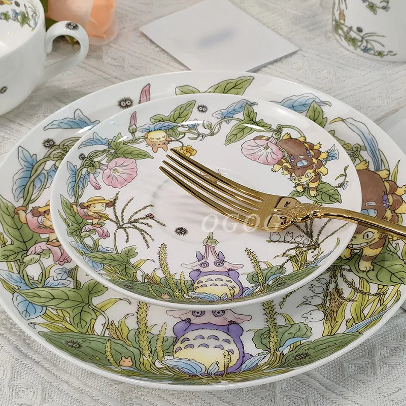 Totoro Tafelgeschirr Set – Niedliches Design – Geschenkbox