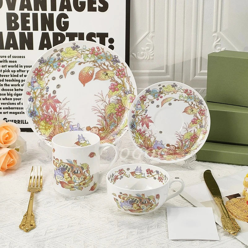 Totoro Tafelgeschirr Set – Niedliches Design – Geschenkbox