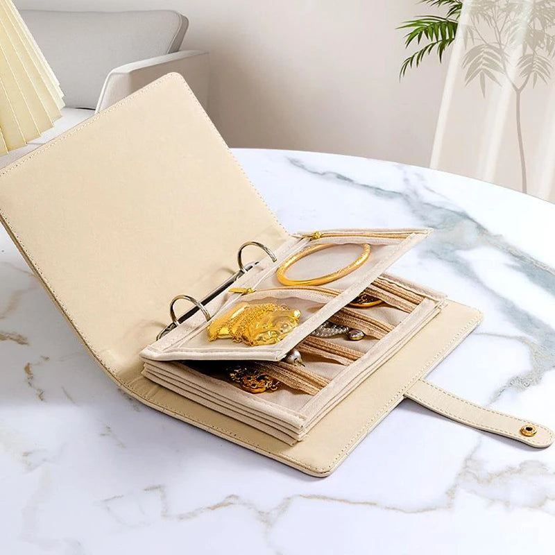 Tragbare Schmuckaufbewahrung – PU Leder, 21.4x14.5cm