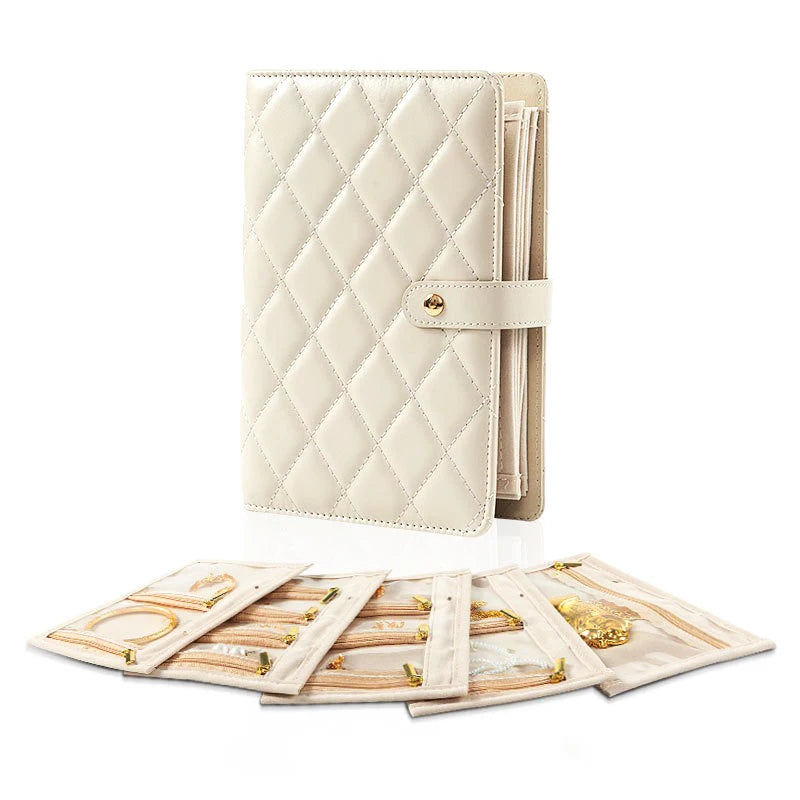 Tragbare Schmuckaufbewahrung – PU Leder, 21.4x14.5cm