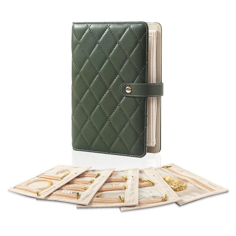 Tragbare Schmuckaufbewahrung – PU Leder, 21.4x14.5cm