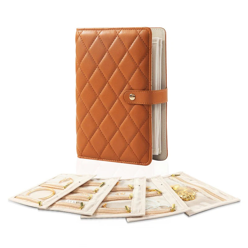 Tragbare Schmuckaufbewahrung – PU Leder, 21.4x14.5cm