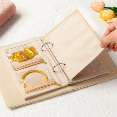 Tragbare Schmuckaufbewahrung – PU Leder, 21.4x14.5cm