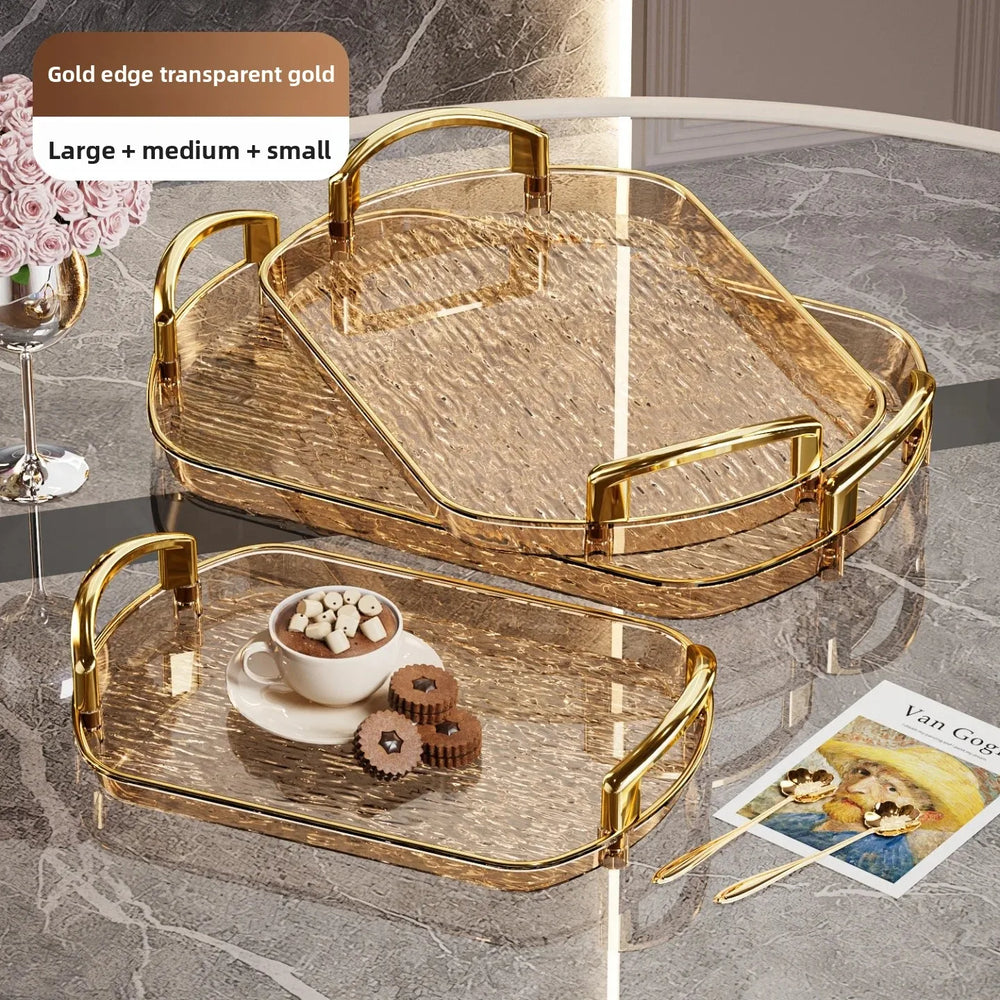 Transparente PET Ablage – Gletschermuster – Vielseitig