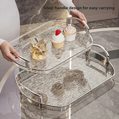 Transparente PET Ablage – Gletschermuster – Vielseitig