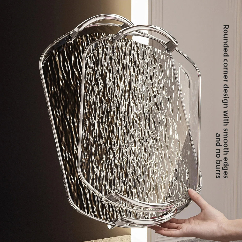 Transparente PET Ablage – Gletschermuster – Vielseitig