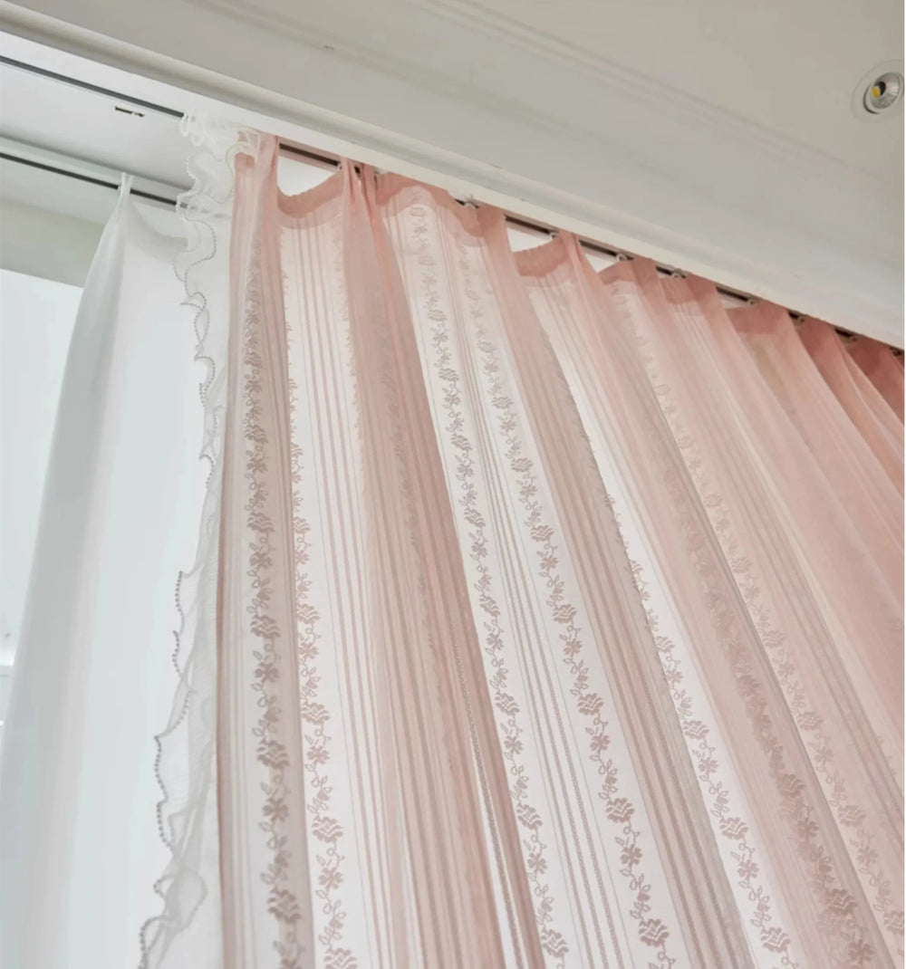 Transparente Prinzessinnen-Vorhänge – Jacquard-Design – Luxus-Wohnzimmer