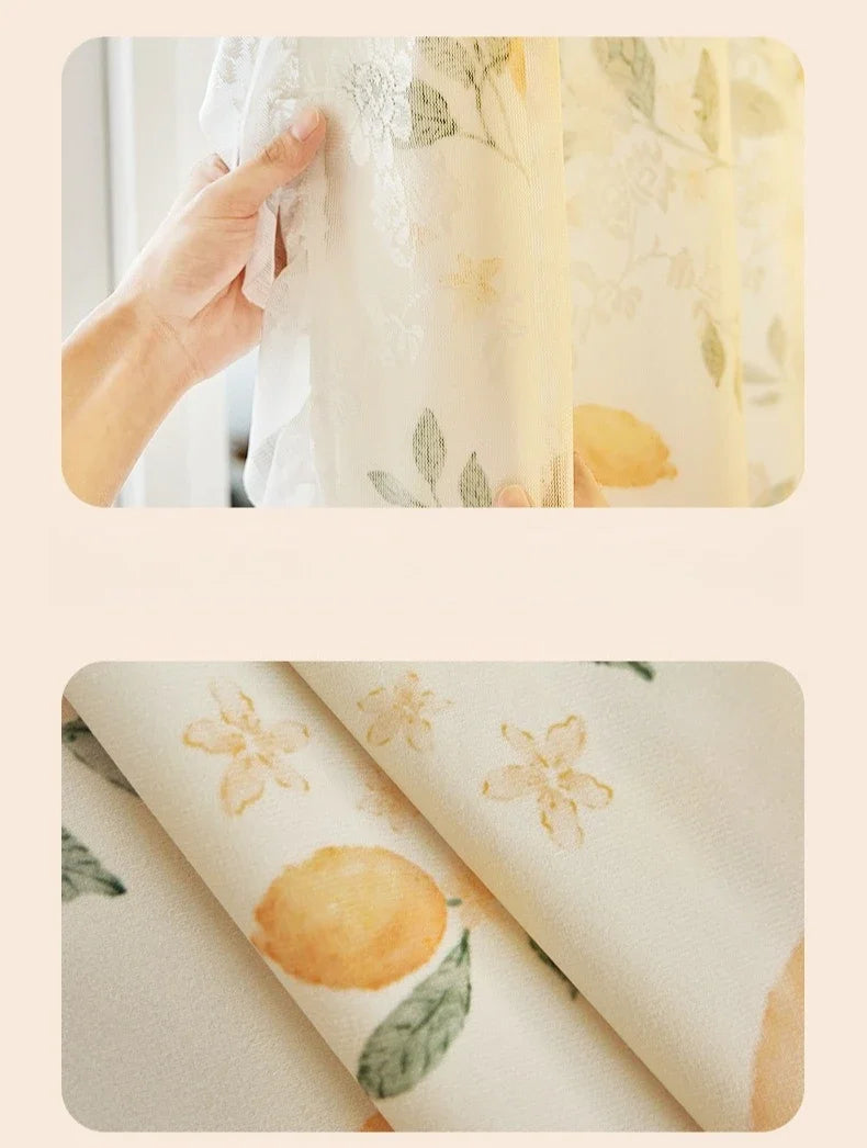 Transparente Spitzengardinen mit antikem Blumenmuster in Grösse 1St-W100xH180cm aus Polyester