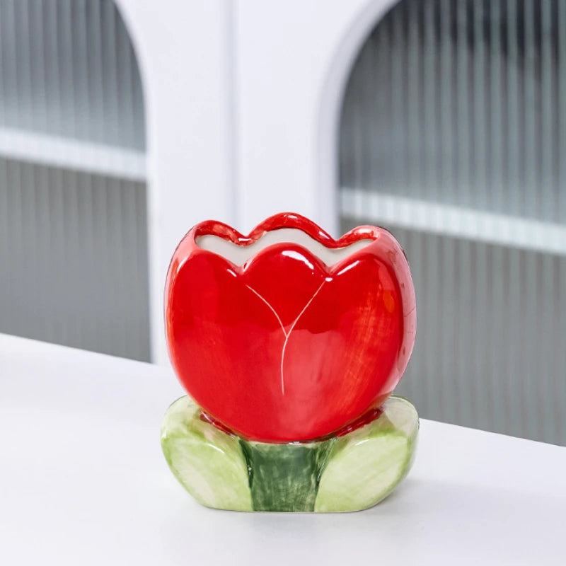 Tulpen Blume Aufbewahrung – Keramik Tisch Schön