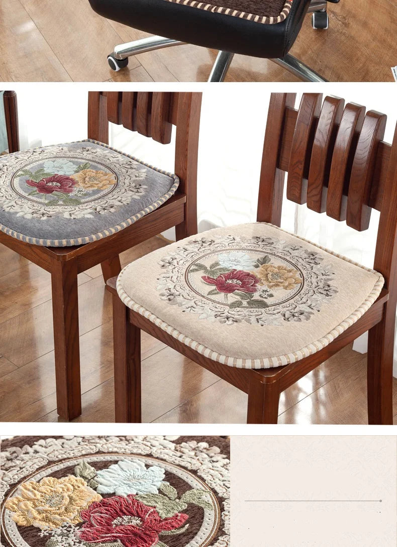 U-förmige Memory-Schaum-Sitzkissen – Blumenmuster 42x44cm