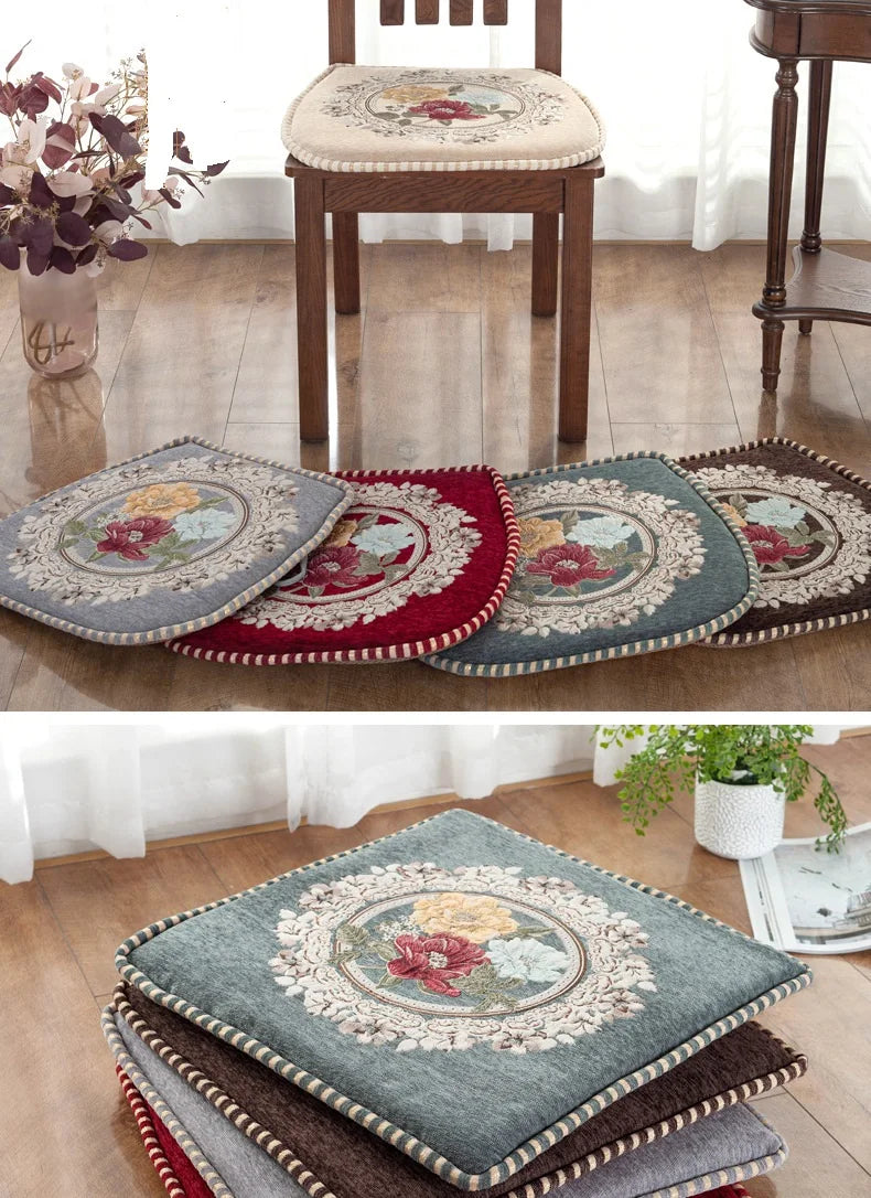 U-förmige Memory-Schaum-Sitzkissen – Blumenmuster 42x44cm