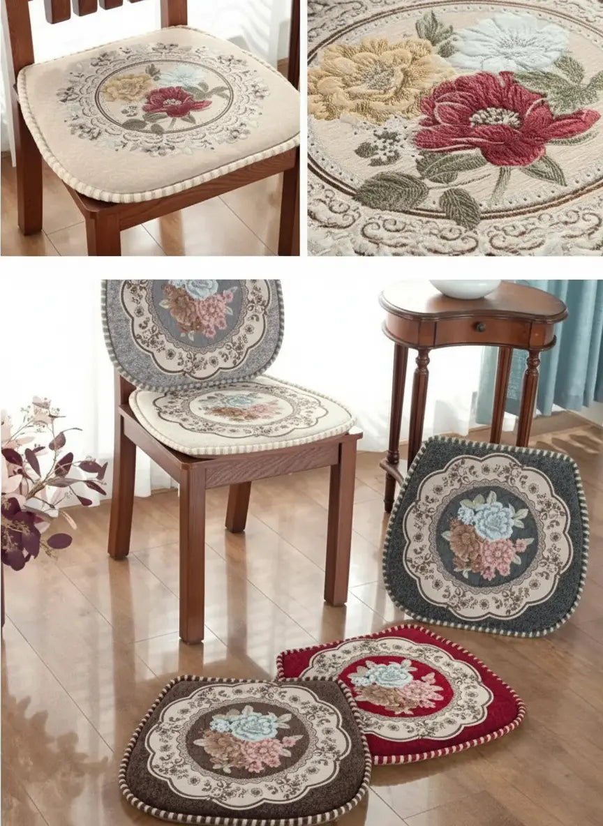 U-förmige Memory-Schaum-Sitzkissen – Blumenmuster 42x44cm