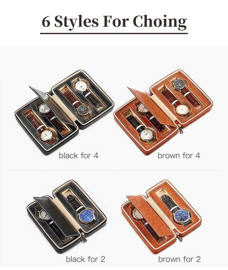 Uhrenbox Leder – Fashion & Casual – 2, 4, 8 Fächer