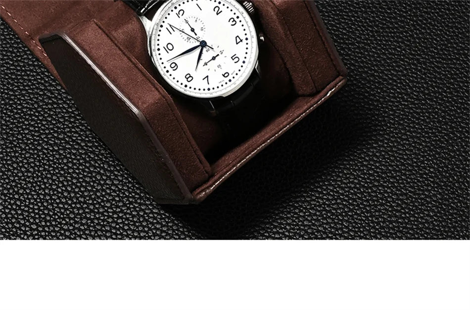 Uhrenbox Organizer – PU Leder, Hexagonal, Reisegrösse