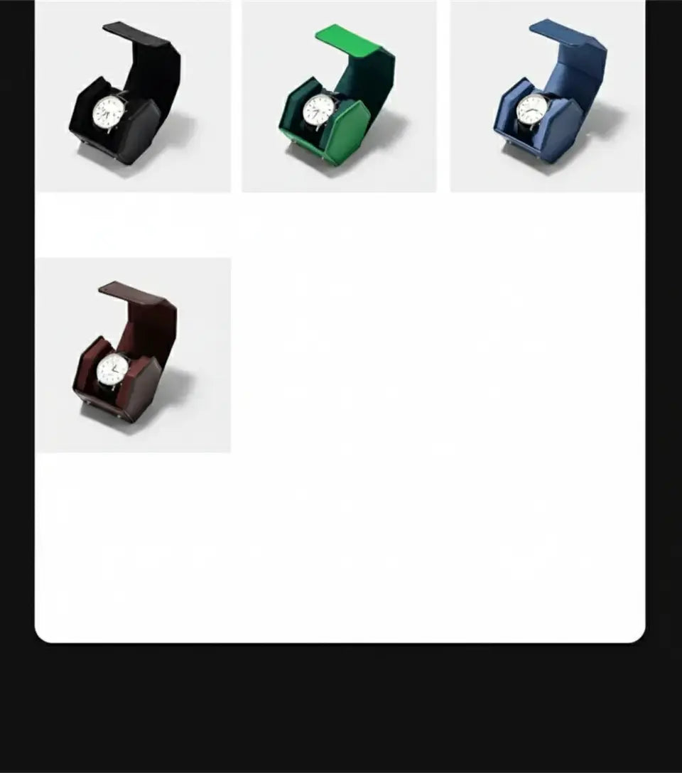 Uhrenbox Organizer – PU Leder, Hexagonal, Reisegrösse