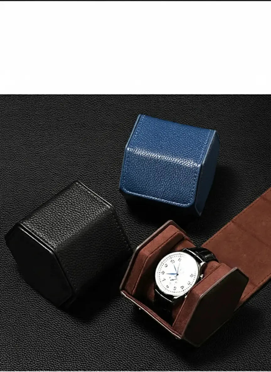 Uhrenbox Organizer – PU Leder, Hexagonal, Reisegrösse