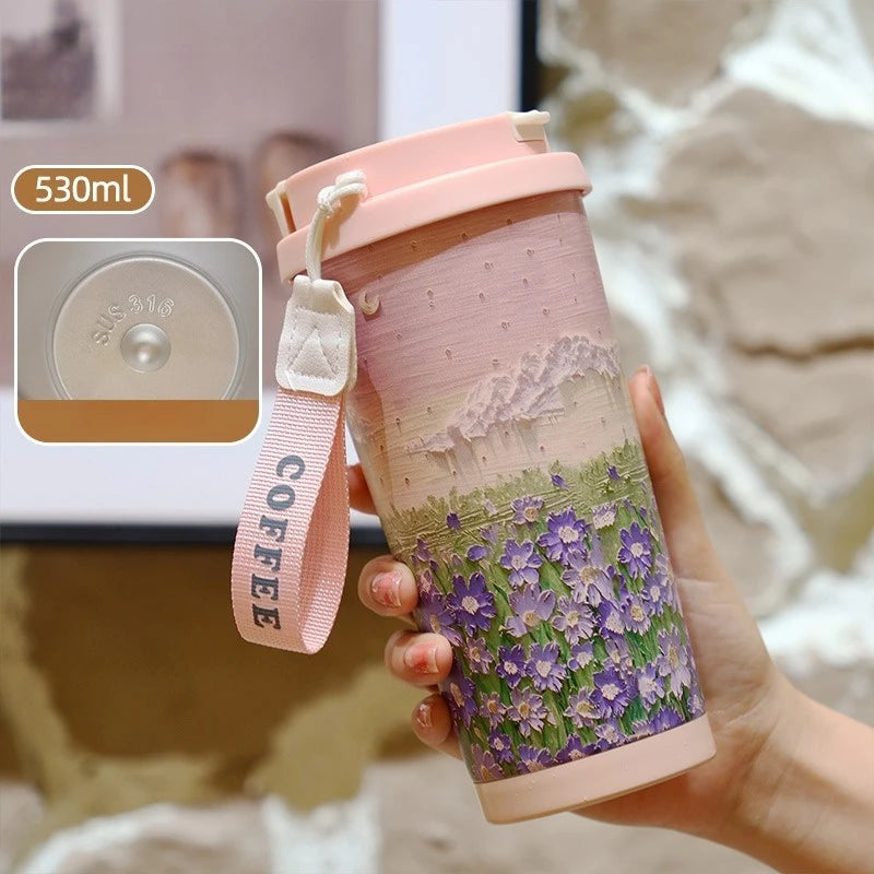 Vakuumflasche – Edelstahl – Tragbar, 530ml