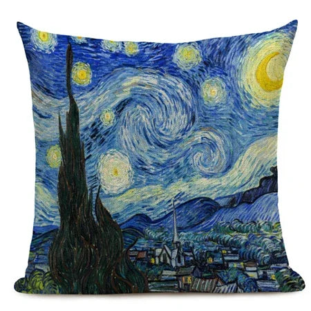 Van Gogh Dekokissenbezug – Leinen Design – Versch. Grössen