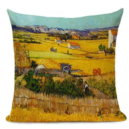 Van Gogh Dekokissenbezug – Leinen Design – Versch. Grössen