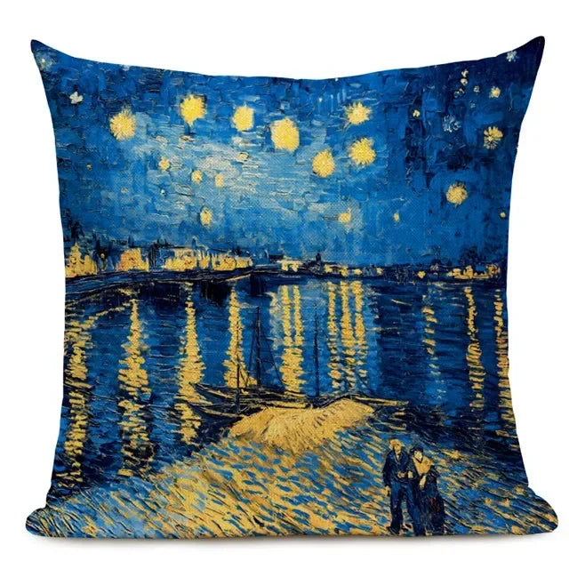 Van Gogh Dekokissenbezug – Leinen Design – Versch. Grössen