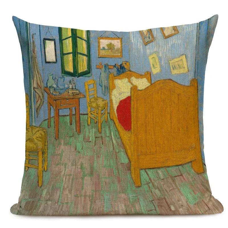Van Gogh Dekokissenbezug – Leinen Design – Versch. Grössen
