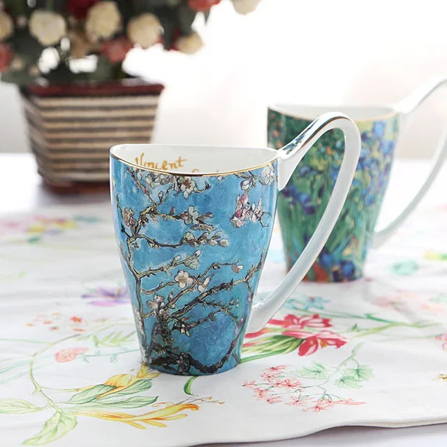 Van Gogh Keramikbecher – Bone-China Kunstdesign