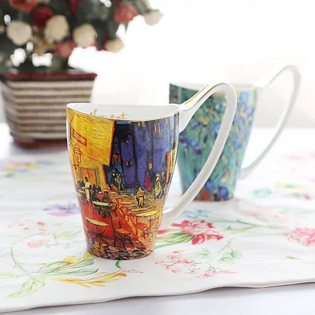 Van Gogh Keramikbecher – Bone-China Kunstdesign