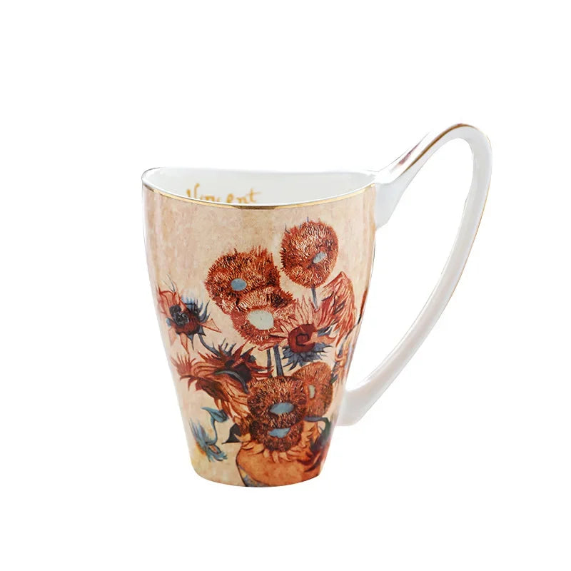 Van Gogh Keramikbecher – Bone-China Kunstdesign