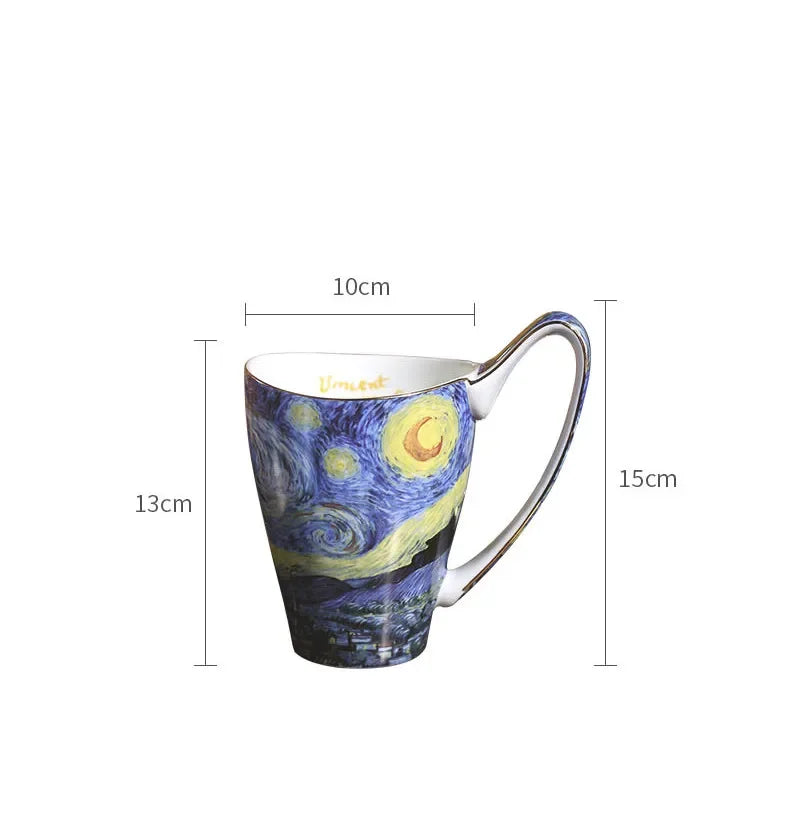 Van Gogh Keramikbecher – Bone-China Kunstdesign