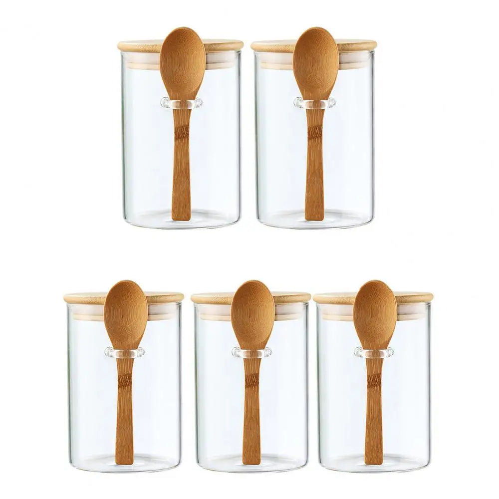 Versiegeltes Glasgefäss – Glas & Holz – Für Küche