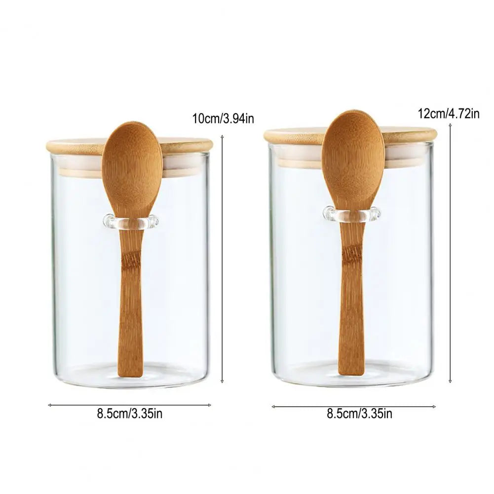 Versiegeltes Glasgefäss – Glas & Holz – Für Küche