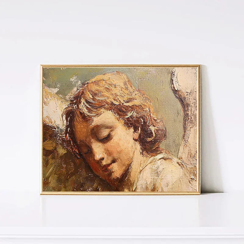 viktorianisches Leinwand-Porträt im Vintage-Stil, rechteckig, leinwandmaterial, ungerahmt, verschiedene Farben, Grösse: 50x70cm