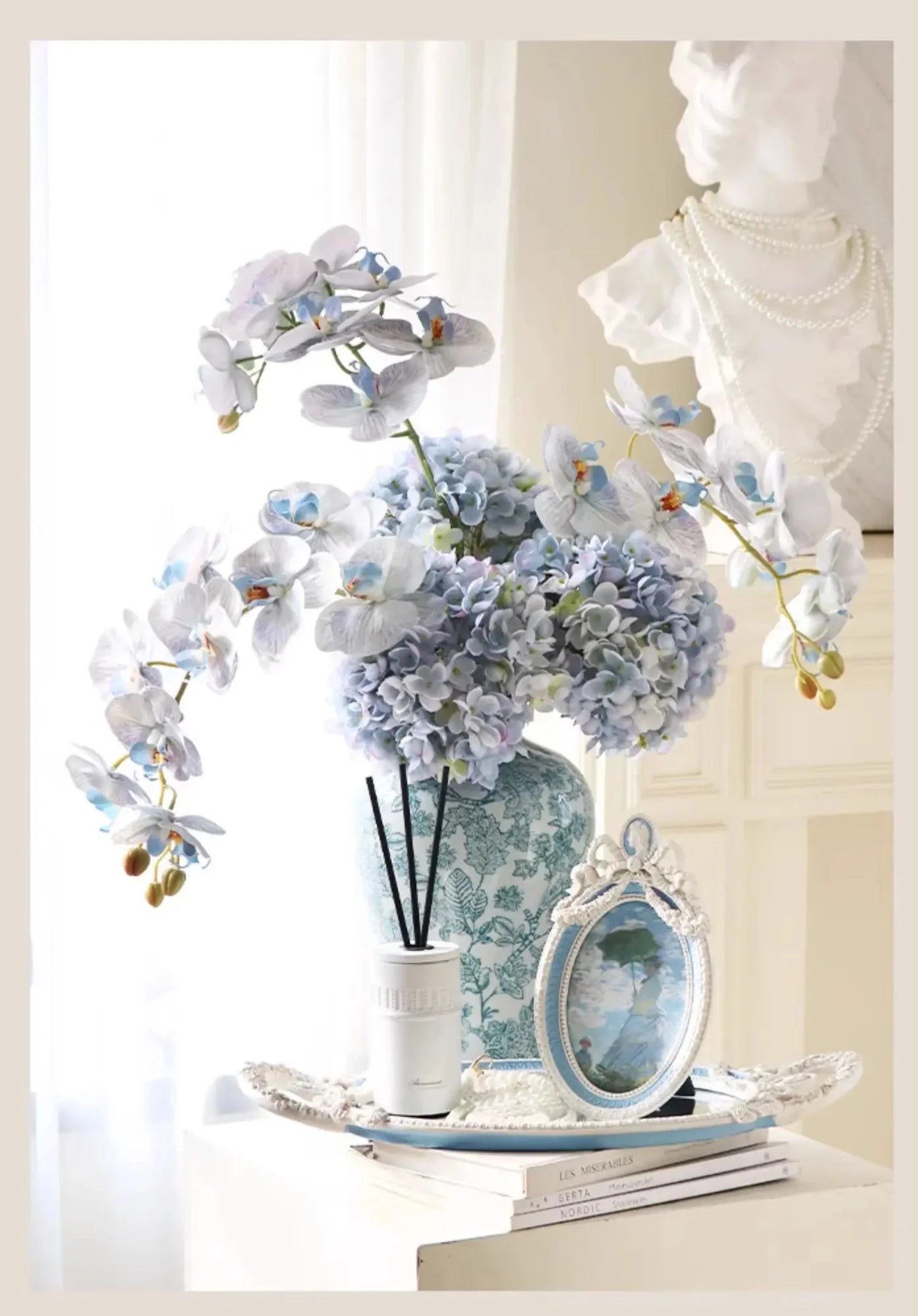 French Vintage weisser 6-Zoll Bilderrahmen im Rokoko-Stil aus Harz