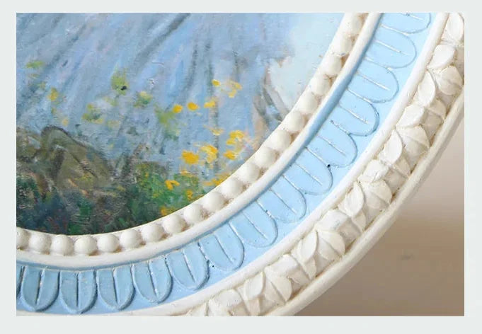 French Vintage Bilderrahmen in Weiss aus Harz, 6 Zoll