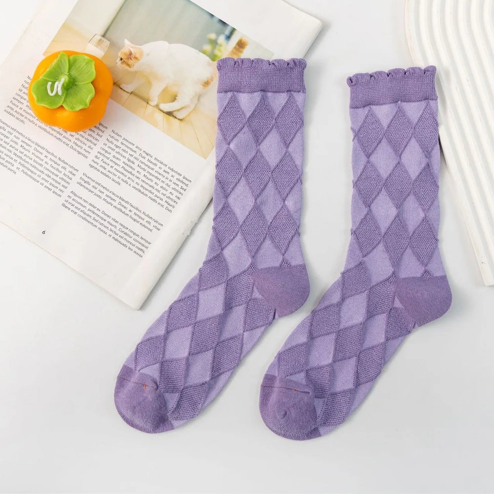 Vintage Floral Socken – Retro Harajuku Stil – Atmungsaktive Baumwolle