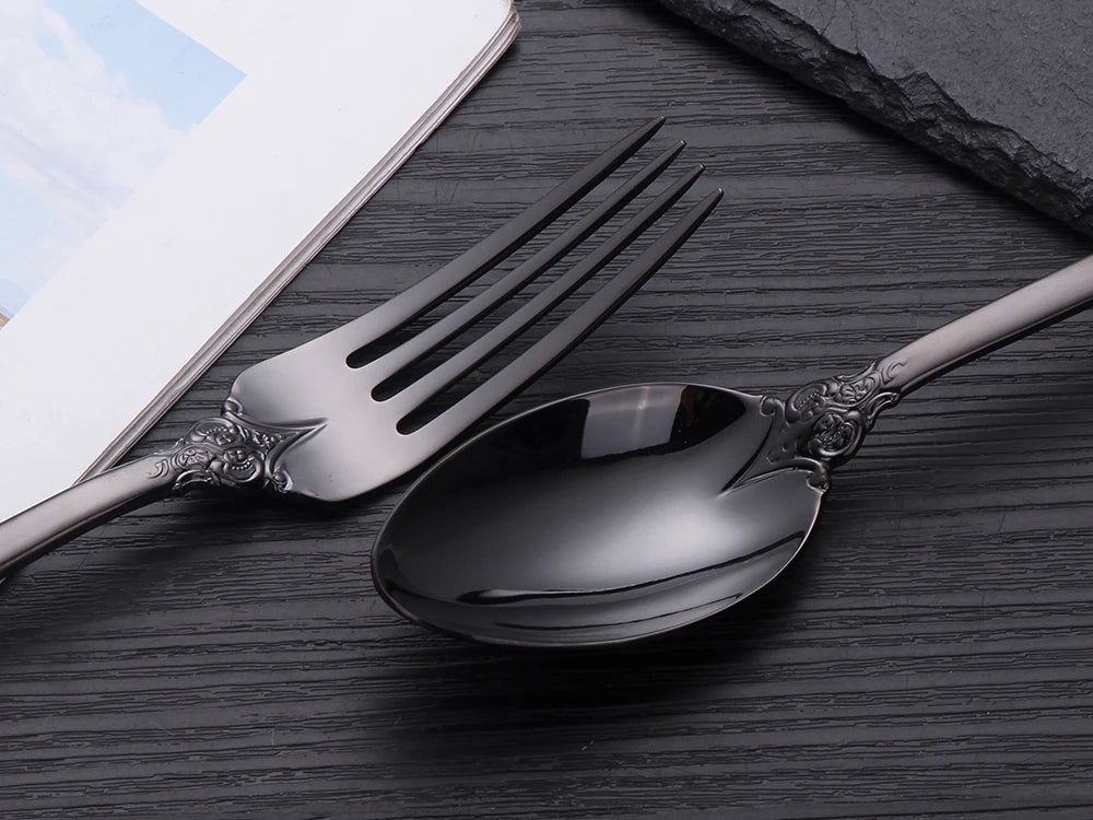 Vintage Gold Besteckset – Edelstahl – Service für 6