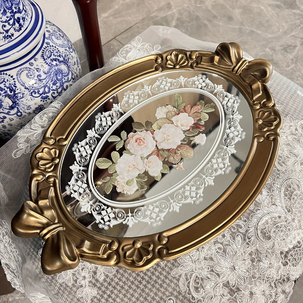 Vintage Hauchdünne Tablett – Europäisches Design – 41x28cm