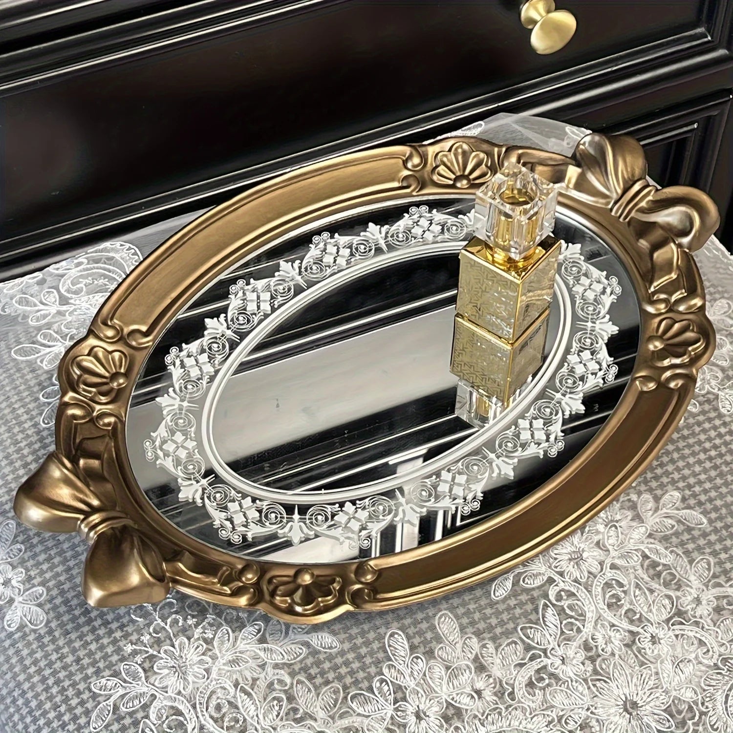 Vintage Hauchdünne Tablett – Europäisches Design – 41x28cm