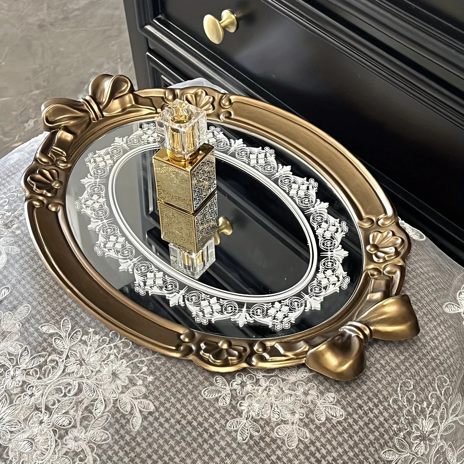 Vintage Hauchdünne Tablett – Europäisches Design – 41x28cm