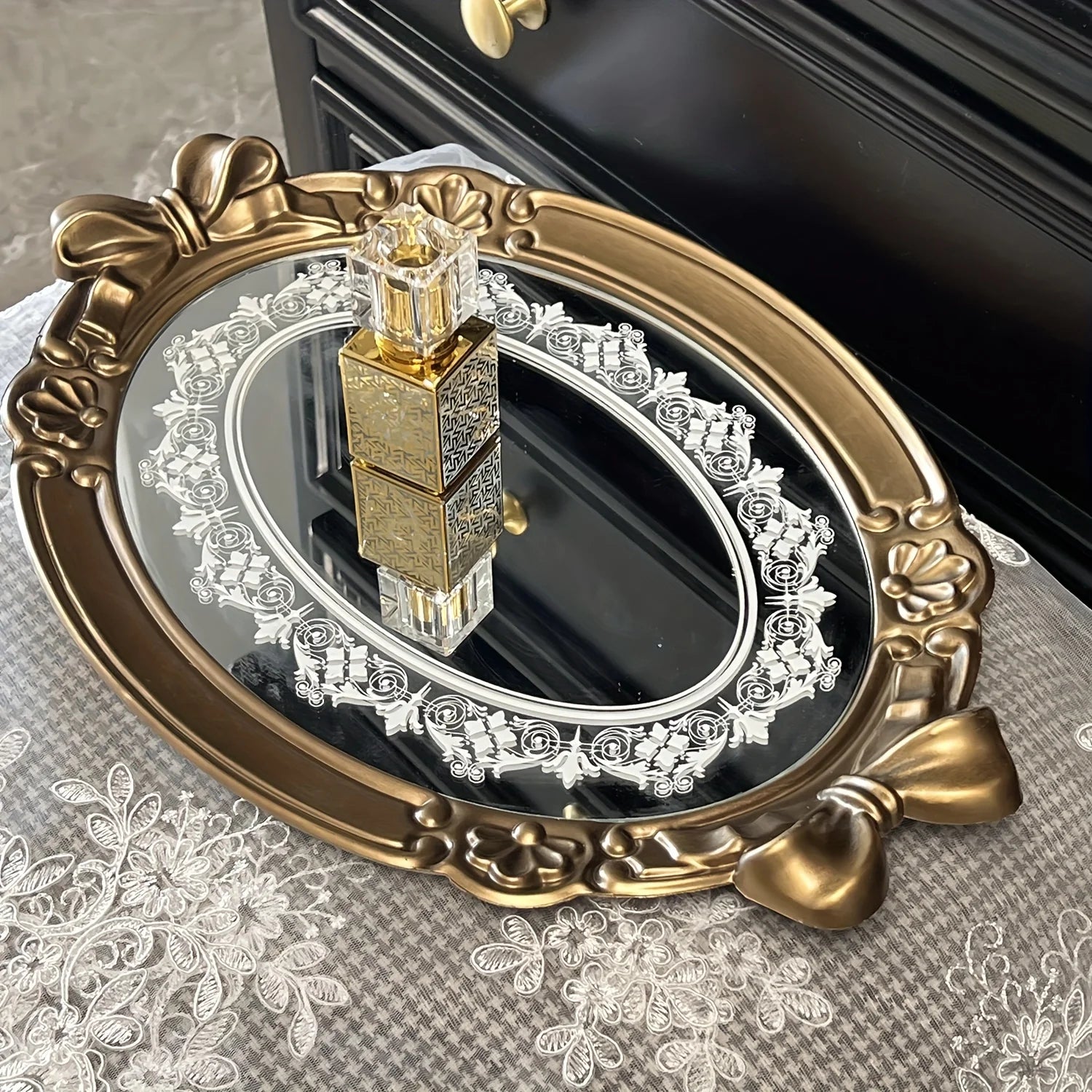 Vintage Hauchdünne Tablett – Europäisches Design – 41x28cm