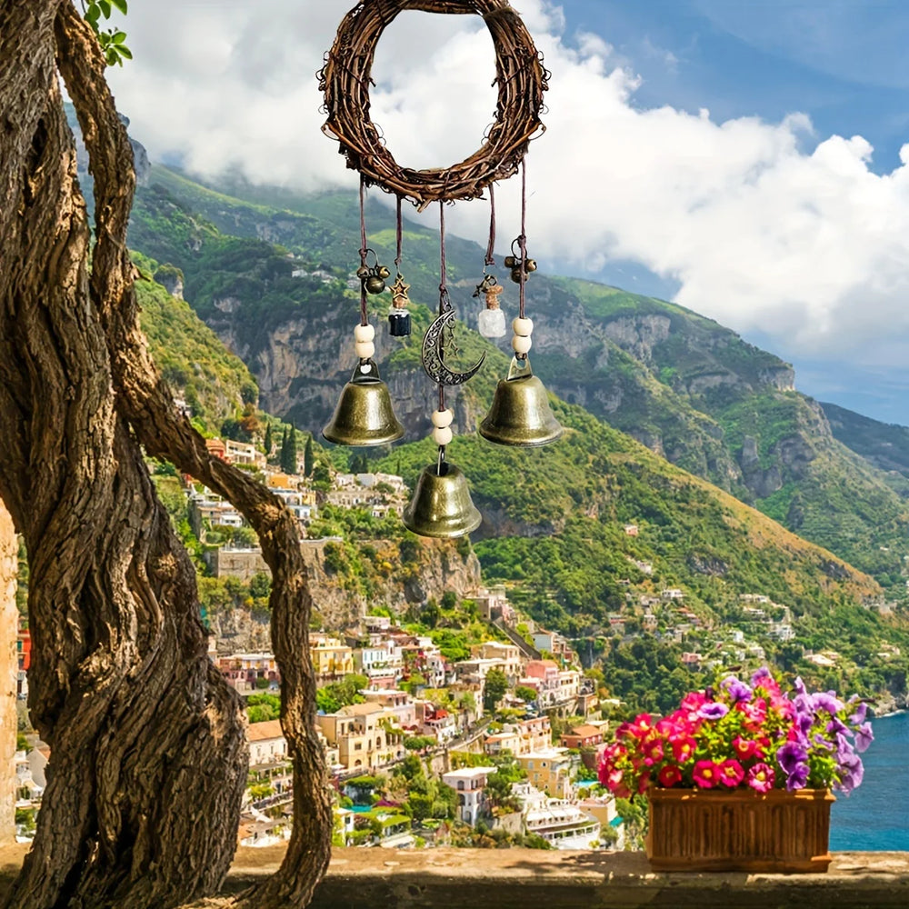 Vintage Hexenglocken – Weide & Metall – Mystische Deko