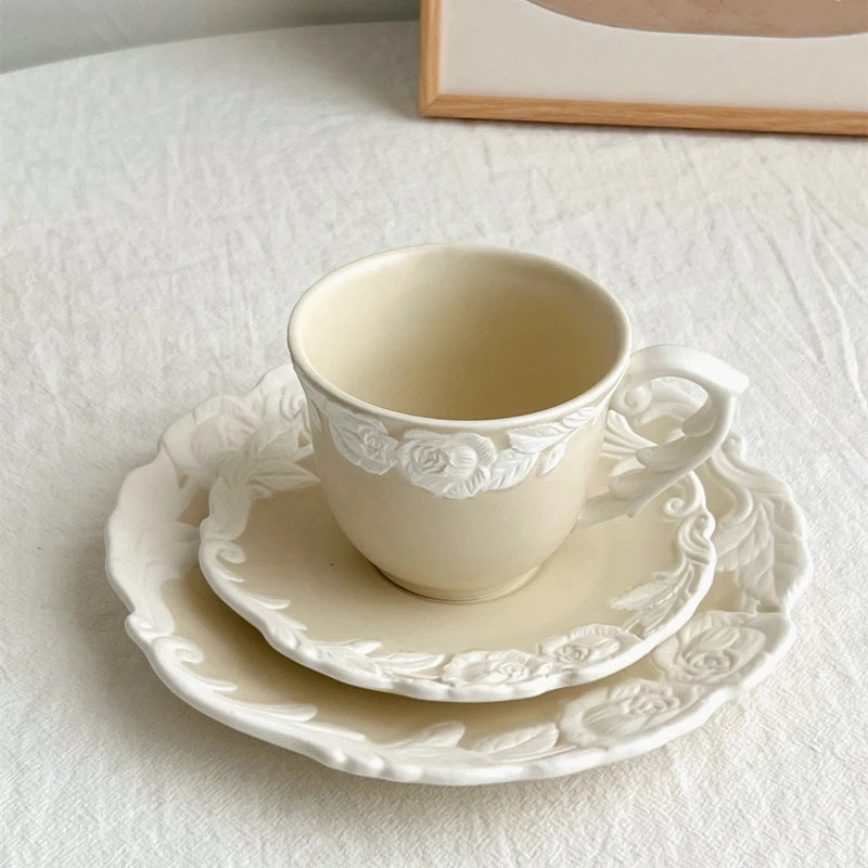 Vintage Kaffee Set – Porzellan – Mattes Rosendesign