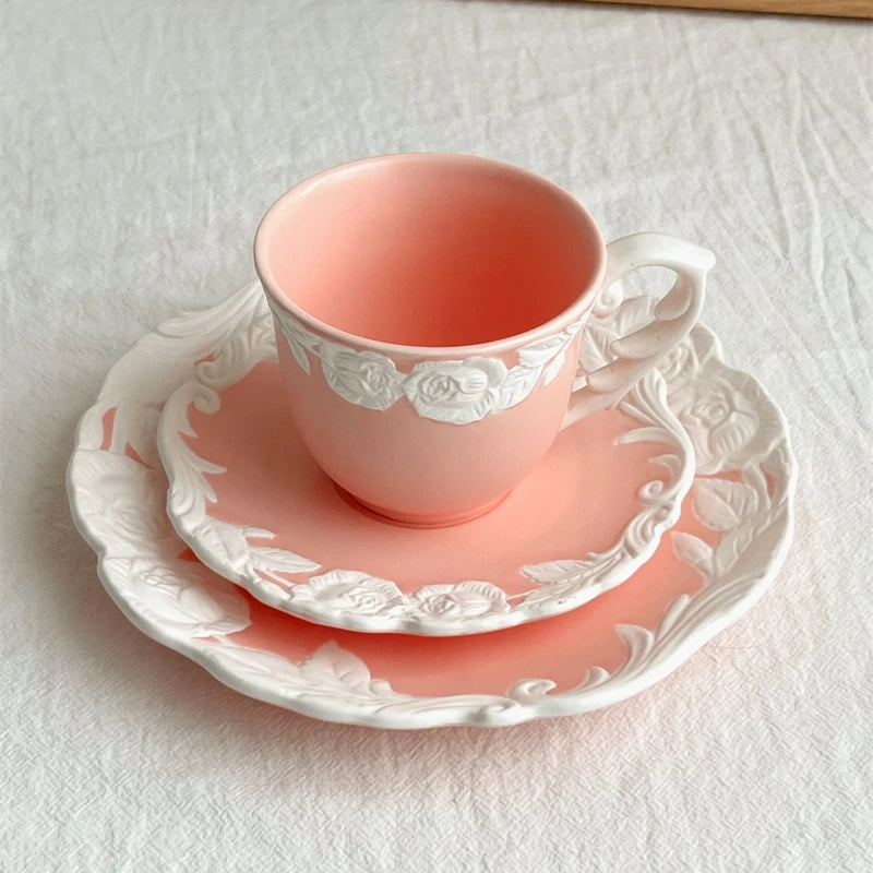 Vintage Kaffee Set – Porzellan – Mattes Rosendesign