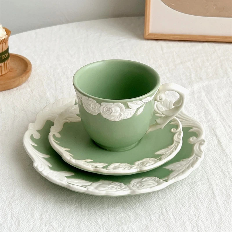 Vintage Kaffee Set – Porzellan – Mattes Rosendesign