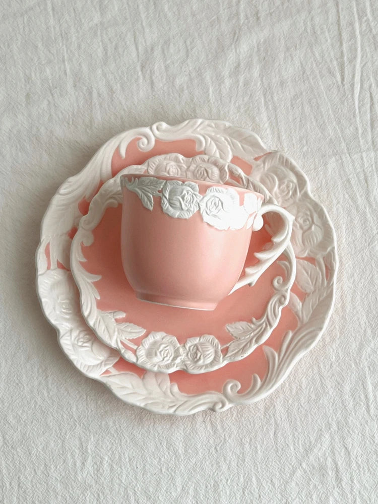 Vintage Kaffee Set – Porzellan – Mattes Rosendesign